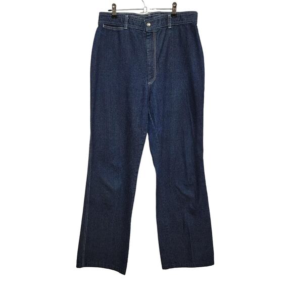 VTG 70s High Waist Dark Wash Jeans - Picture 2 of 10